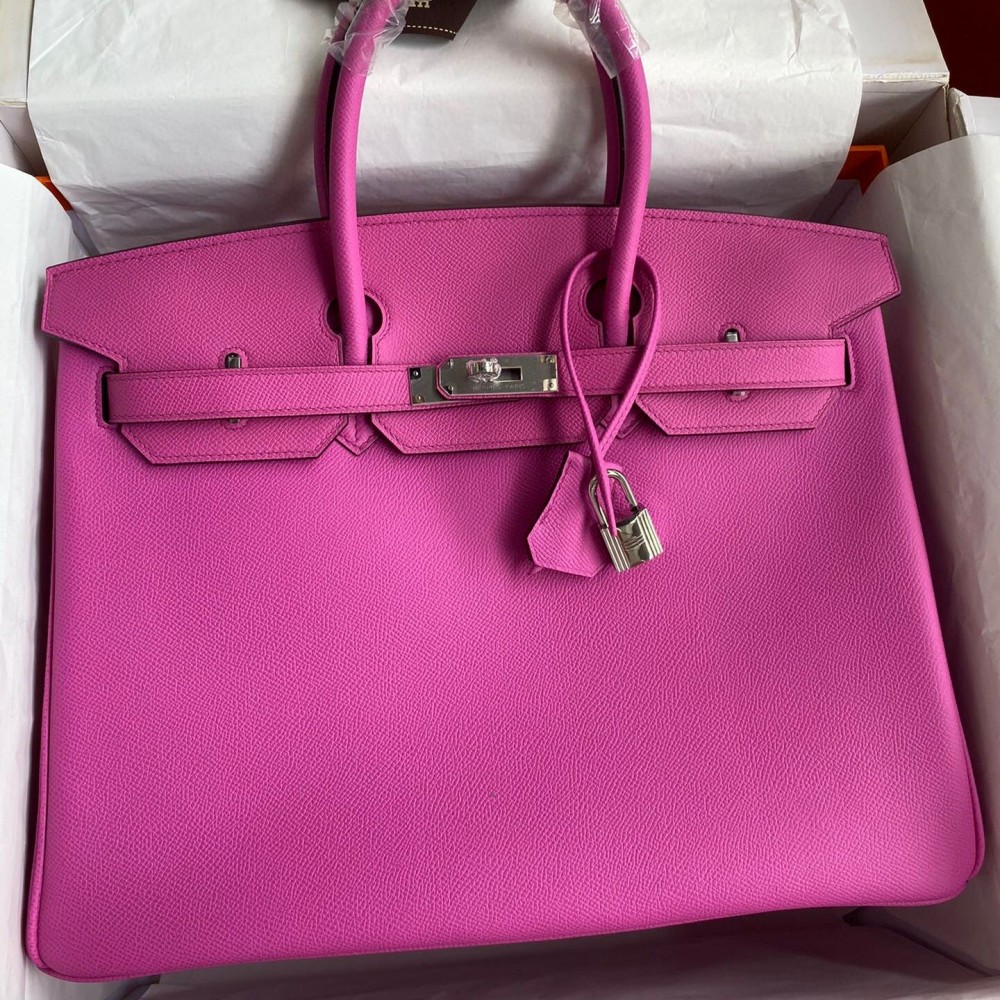 High Quality Replica Hermes Birkin 35 Retourne Handmade Bag in Rose Magnolia Epsom Calfskin $ 689 USD